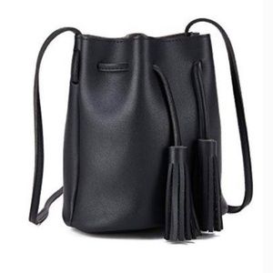 MINISO Women's Fringe Tassels Bucket Shoulder Bag